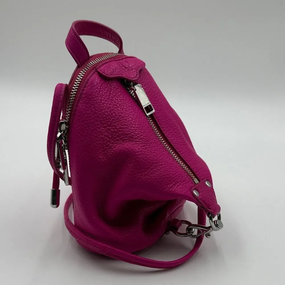 NWT- Rebecca Minkoff- Julian Mini Fuchsia Leather  Crossbody